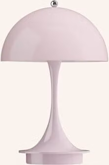 Lampa stołowa Louis Poulsen Panthella 160 Portable w kolorze jasnoróżowym, akumulatorowa, LED, dimmable