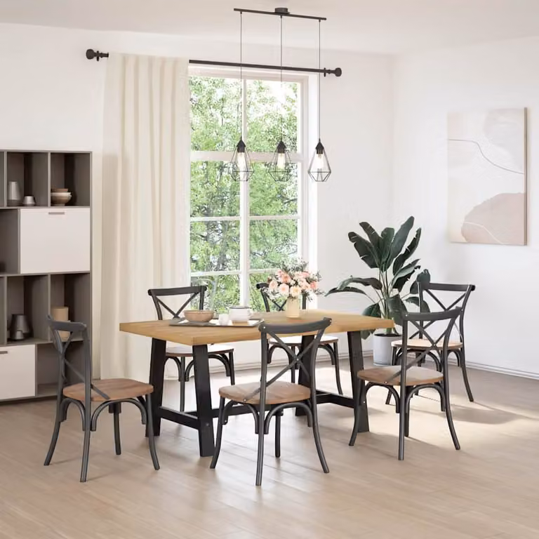 Maison Exclusive – stół NOAIN z nogami w kształcie litery A 160 x 90 x 75 cm, lite drewno sosnowe