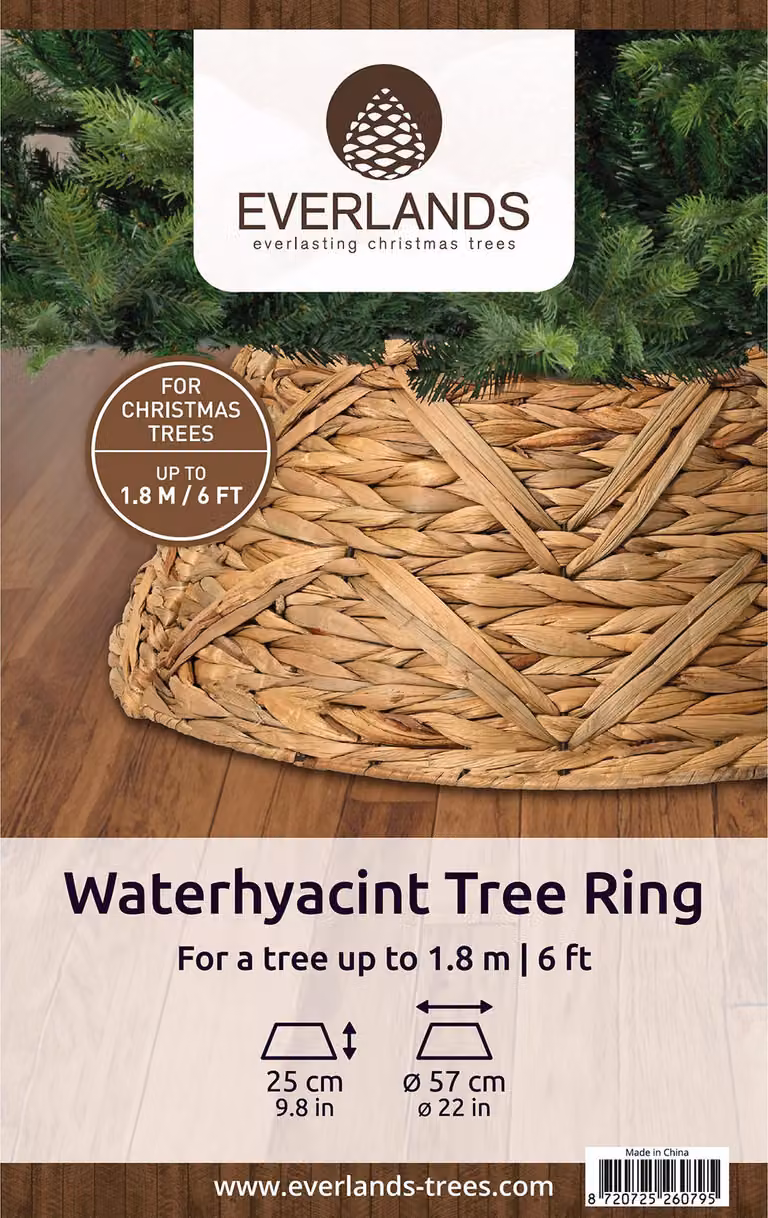 Spódnica choinkowa z hiacyntu wodnego 57x25cm naturalna brązowa