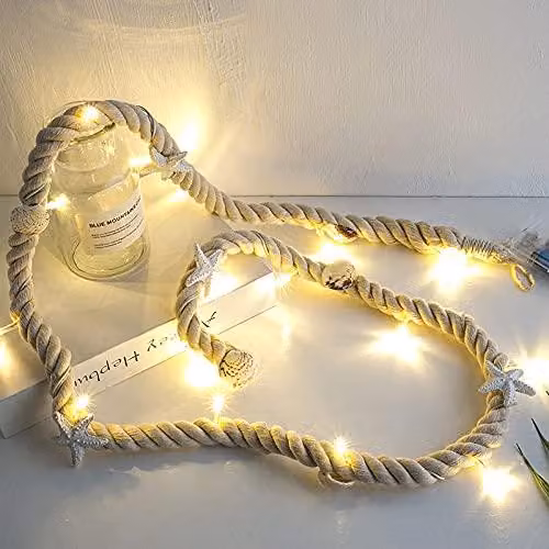Światełko LED, 15 diod, styl morski, długość 150 cm