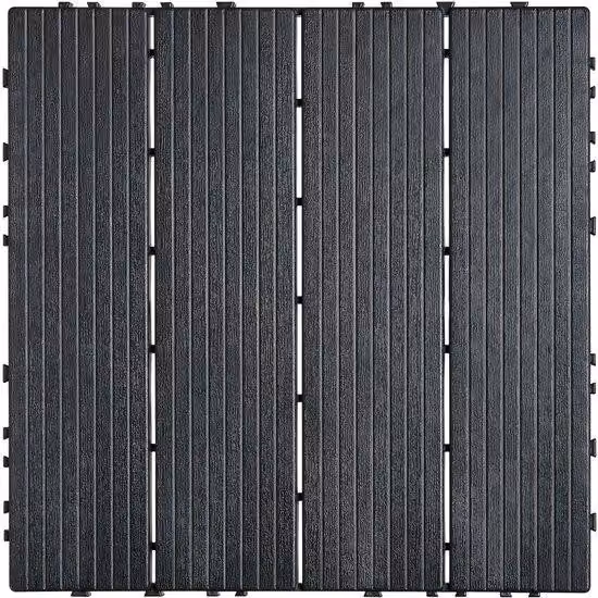 Płytki tarasowe, opakowanie zawierające 10 sztuk, wymiary 30,5 x 30,5 cm, powierzchnia 9,2 m², wodoodporna podłoga z tworzywa sztucznego do użytku zewnętrznego, odpowiednia do wszystkich warunków pogodowych