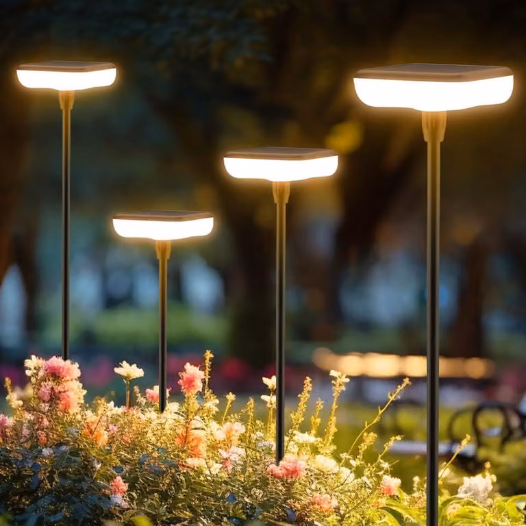 Lampa solarna ogrodowa oświetlenie ścieżki - 8 sztuk - 34 lumeny - Ciepła biel - IP65 wodoodporna