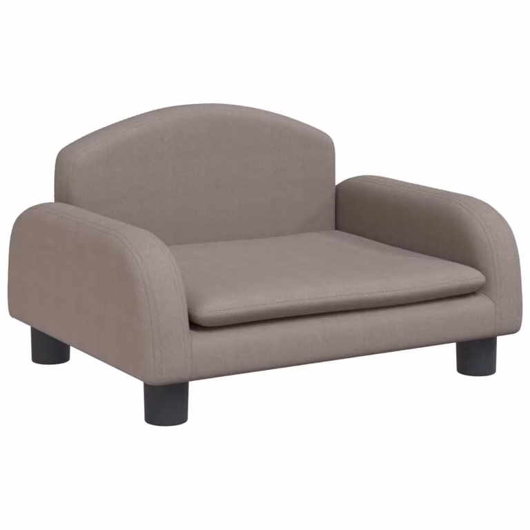 Sofa dla dzieci, kolor taupe, 50x40x30 cm, obita tkaniną