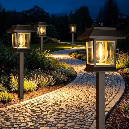 Lampy solarne do użytku zewnętrznego - 12 sztuk - Wodoodporne (IP65) - Ciepłe, białe światło - Do ogrodu i tarasu