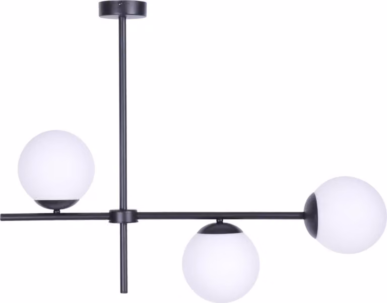 Lampa wisząca VUELTA czarno-biała 3xE27x40W szkło wym:60x78x16cm IP20 Kaja