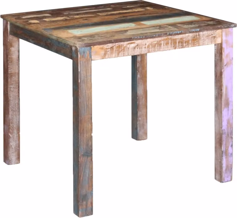 Maison Exclusive – Stół do jadalni z litego drewna postarzanego 80 x 82 x 76 cm