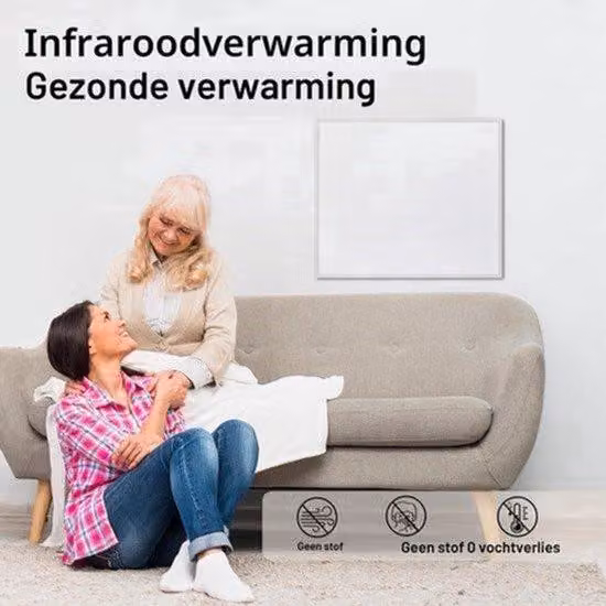 Ogrzewanie podczerwienią do montażu na ścianie - moc 1000 W - powierzchnia grzewcza 10-15 m² - grzejnik elektryczny - energooszczędny - do użytku wewnętrznego