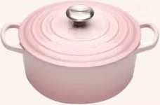 Brytfanna Le Creuset Signature wykonana z emaliowanego żeliwa w kolorze różowym