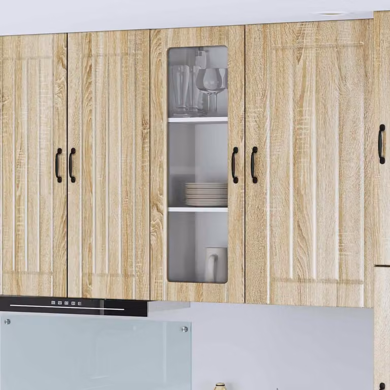 Szafka kuchenna – wisząca szafka – przechowywanie w kuchni – materiał drewniany, zrównoważony – 40 x 100 cm – imitacja dębu Sonoma
