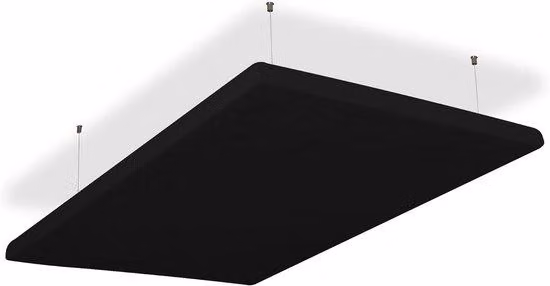 Akustyczny panel sufitowy, czarny, 114x72 cm - Absorbuje dźwięk, poprawiając akustykę pomieszczenia