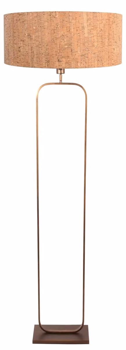 Lampa stojąca - brąz - Stang - metal tkanina - lampa stojąca - E27 - 4827BR - Steinhauer