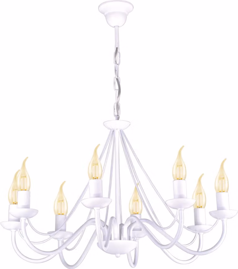 Żyrandol BARTEZ biały 8xE14x60W metal wym:75x65x65cm IP20 Kaja