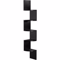 Regał na książki, nowoczesny stojak na książki, regał, organizer na książki, 20 cm (głębokość) x 20 cm (szerokość) x 127,5 cm (wysokość), kolor czarny