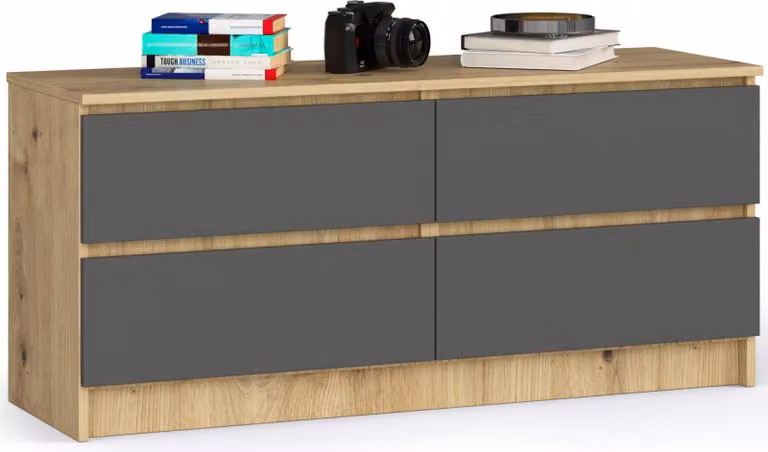 AKORD Furniture Factory OP0LK-120SZ4-ARTSZA, Dąb, 4 szuf., Matowy, 16 mm, 51 cm, 400 mm