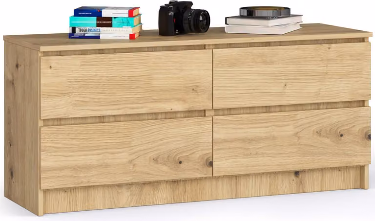 AKORD Furniture Factory OP0LK-120SZ4-ART, Dąb, 4 szuf., Matowy, 16 mm, 51 cm, 400 mm