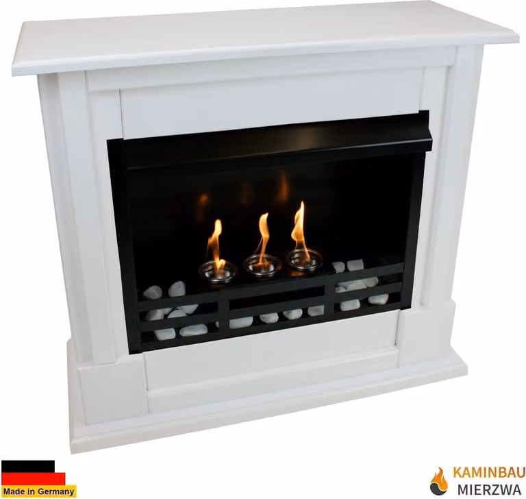 Kominek na etanol i żel model Rafael Premium White