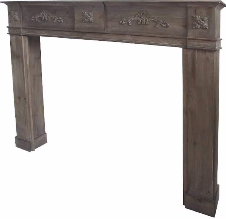 Obudowa kominka w stylu wiejskim Casa Padrino antyczny szaro-brązowy 137 x 20 x h. 113 cm - Meble w stylu wiejskim