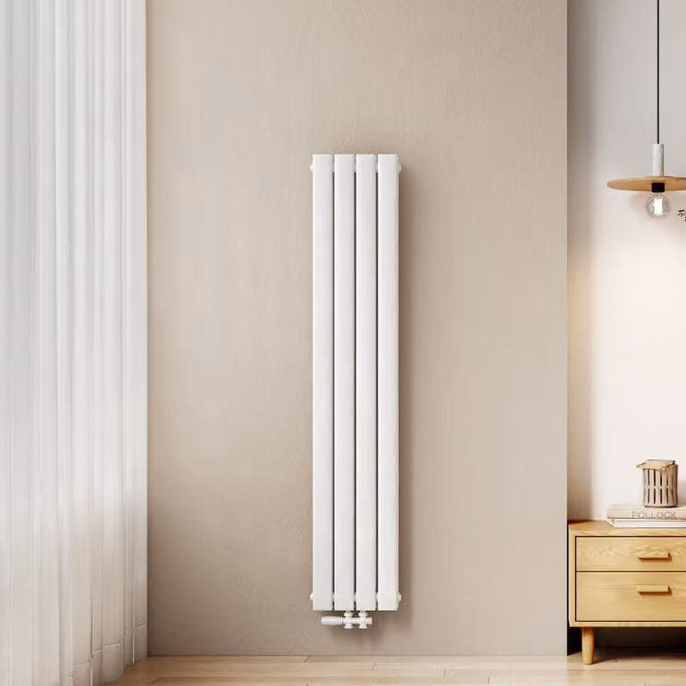 Grzejnik panelowy EMKE, płaski, 160 x 30,4 cm, dwuwarstwowy, 966 W, biały, panel dekoracyjny