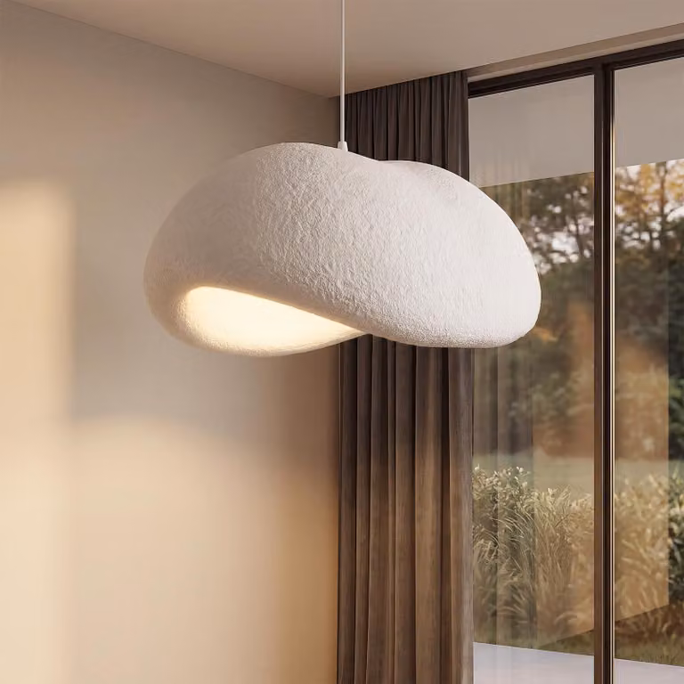 Japońska lampa sufitowa, biała, regulowana, 50 cm, gwint E27, 60 wat
