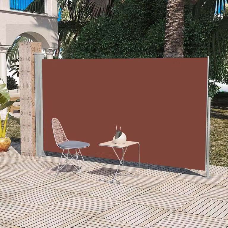 Maison Exclusive – rozkładana markiza boczna 160 x 300 cm, brązowa