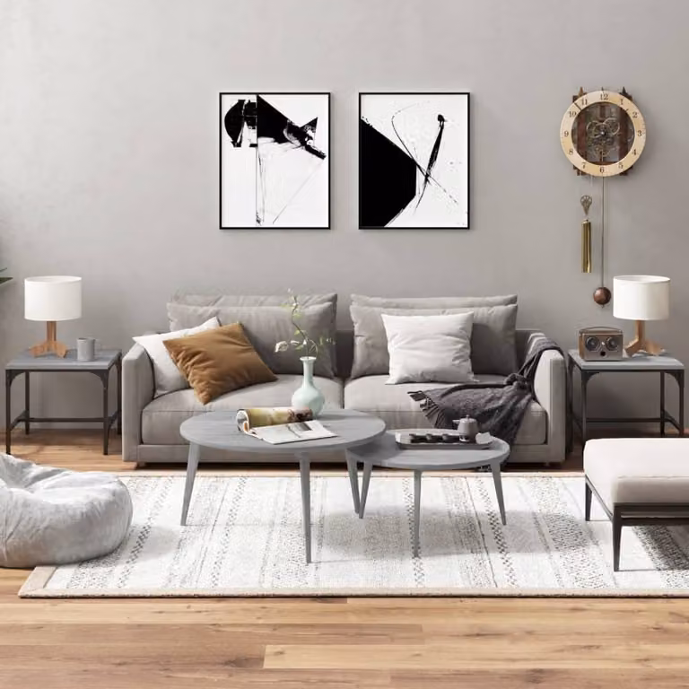 vidaXL Stoliki boczne 2 szt. Szara Sonoma 40x40x35 cm Materiał drewnopochodny - Stolik boczny - Stoliki boczne - Stolik kawowy - Stolik