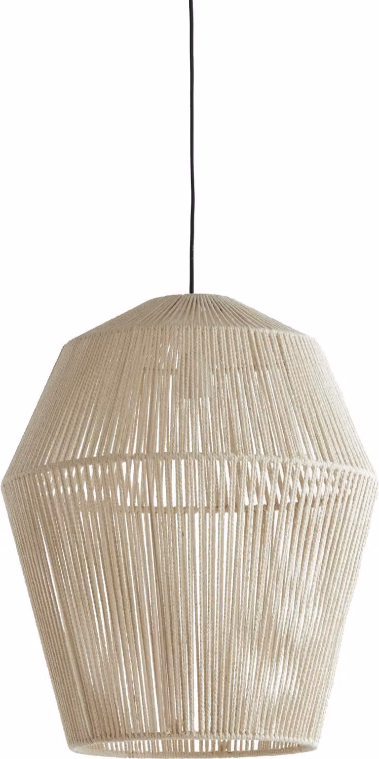 Lampa wisząca - beżowy - Deya - juta - lampa druciana - E27 - 2970743 - Light & Living
