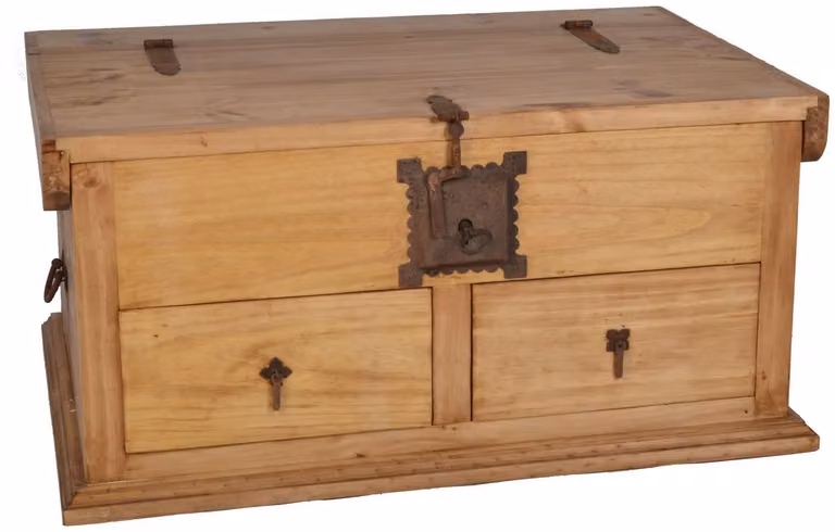 MiaMöbel Stolik skrzyniowy Mexico Meble 90x44x64 cm Styl rustykalny Lite drewno sosnowe Miód