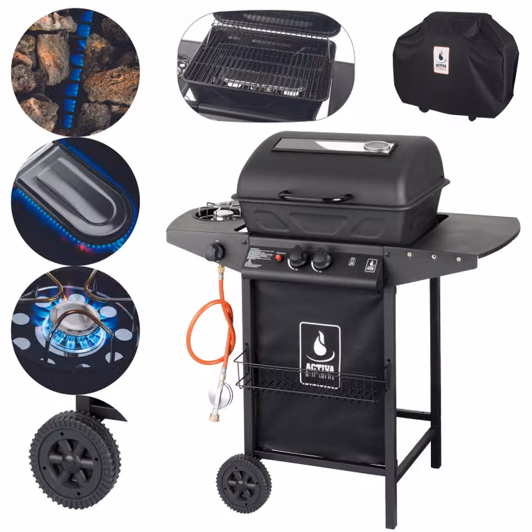 ACTIVA GRILL GAZOWY Z KAMIENIAMI LAWY HALIFAX (5,5 + 2,5 kW) - 11993