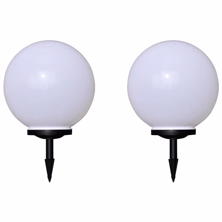 The Living Store Oświetlenie ścieżki 2 szt. LED 40 cm z kolcem do ziemi