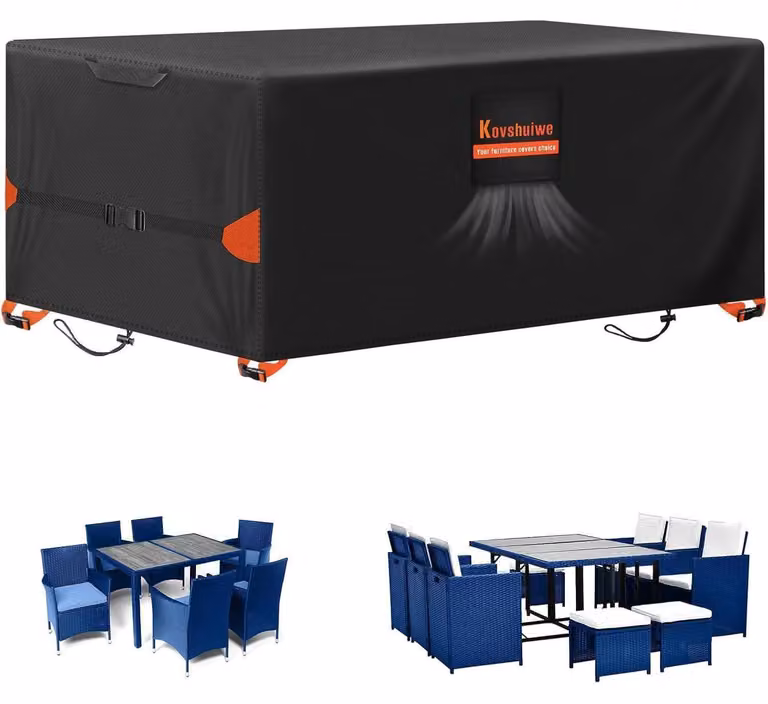 Pokrowiec ochronny na meble ogrodowe, wymiary 210x170x74 cm, wodoodporny, wiatroodporny, odporny na promieniowanie UV, materiał: Oxford 420D