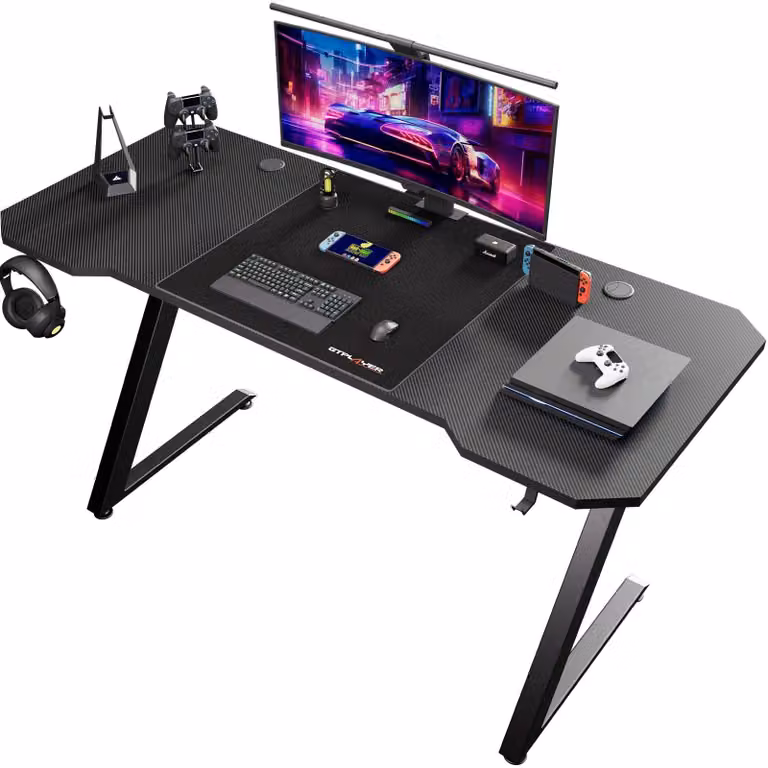 Stół komputerowy - Biurko komputerowe - Meble komputerowe - Stół pod laptopa - Stół do gier - 120 x 60 cm - Czarny