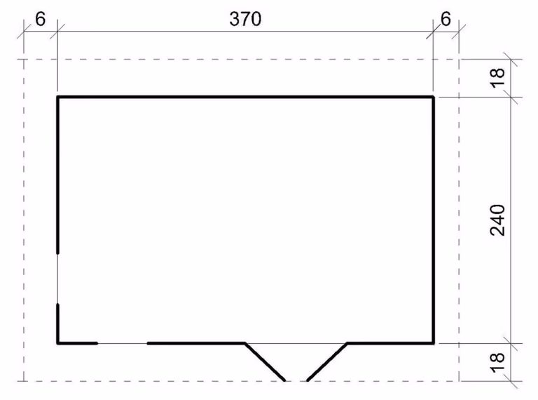 TIMBELA M734A+M734G Domek Ogrodowy Drewniany 370x240 cm / 8.88 m², z 2 Oknami, z podwójnymi drzwiami, Gont Bitumiczny, z Podłogą