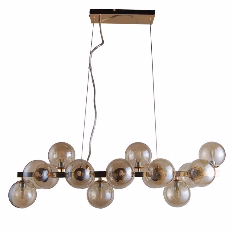 Żyrandol Marbelio złoto-koniak 16xG9x28W szkło wym:120x76x24cm IP20 Italux