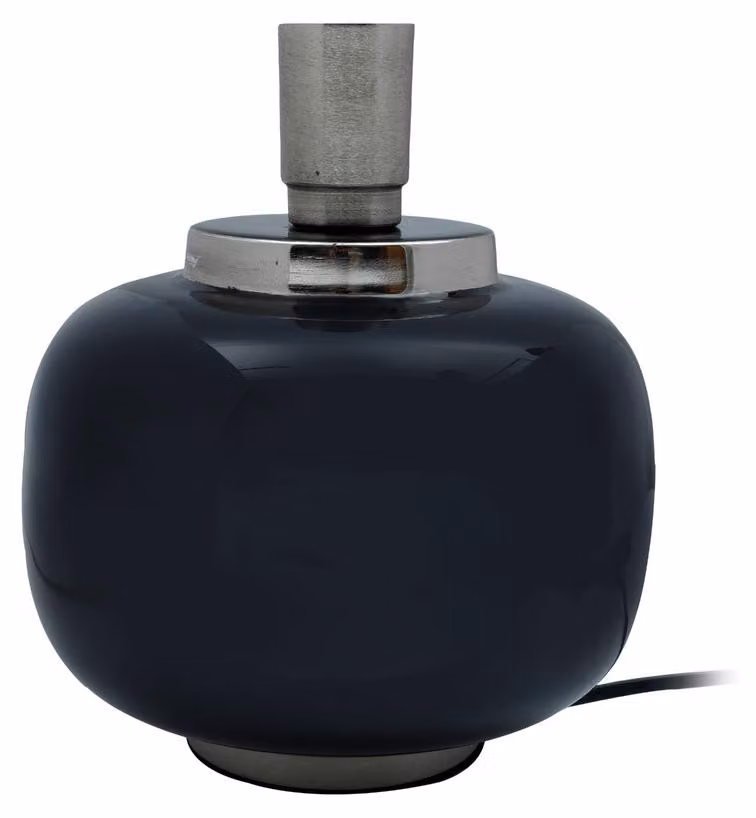 Lampa stołowa Art Deco 225 z czarnego żelaza i srebra