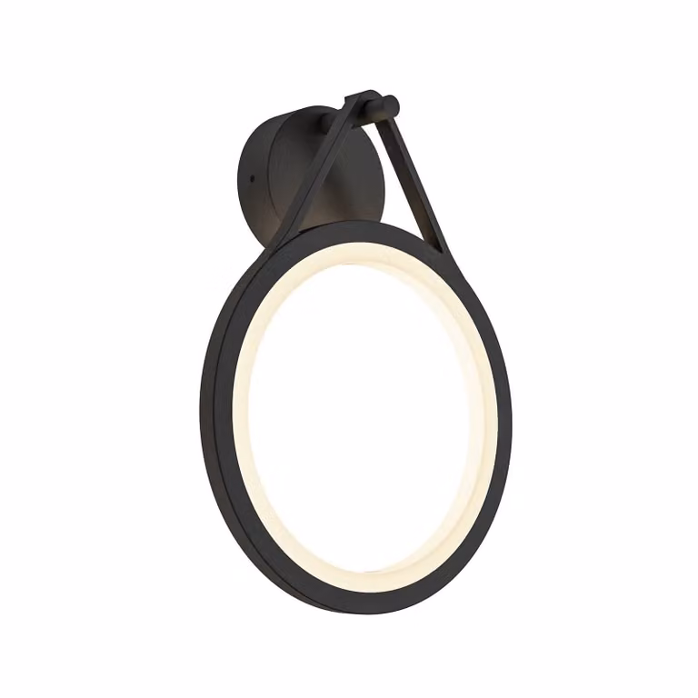 Zewnętrzny kinkiet LED Lucande Mirco, 30 cm, czarny, IP65