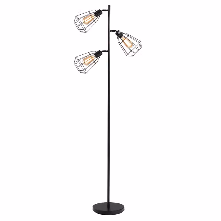 Homcom B31-178V90, Czarny, Sypialnia, Salon, Metal, Retro, E27, 3 szt.