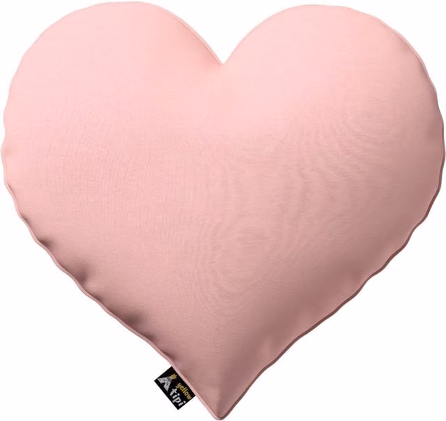 Poduszka w kształcie serca Heart of Love Yellowtipi, kolor różowy, materiał welurowy plush