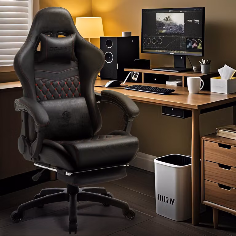 Ergonomiczne krzesło do gier - krzesło biurowe - fotel gamingowy - krzesło komputerowe - krzesło biurowe - regulowane oparcie