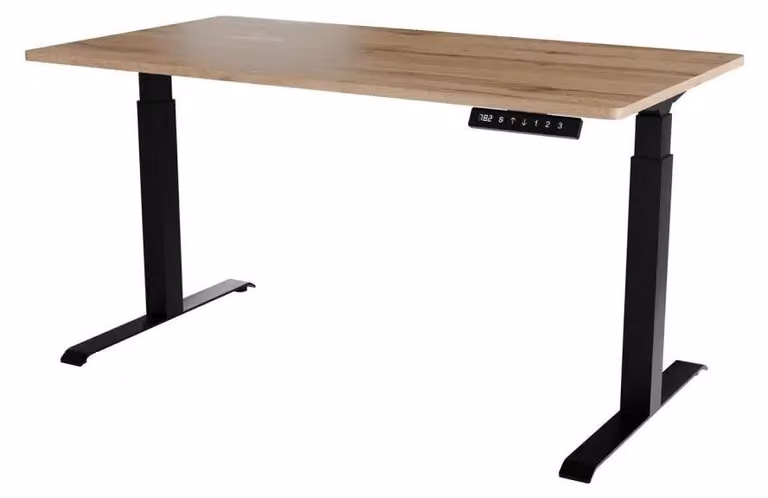 Biurko z elektryczną regulacją wysokości MOON LONG 150x80x72-120 czarny/wotan