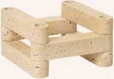 Świecznik Newel Modular Ferm Living ceramiczny w kolorze beżowym