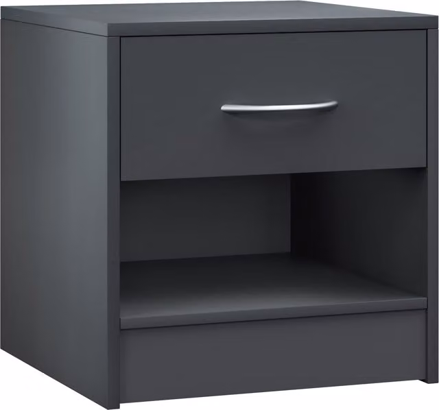 Szafka nocna Casaria w kolorze antracytowym, wykończenie matowe, W x S x G: 41 x 28 x 39 cm