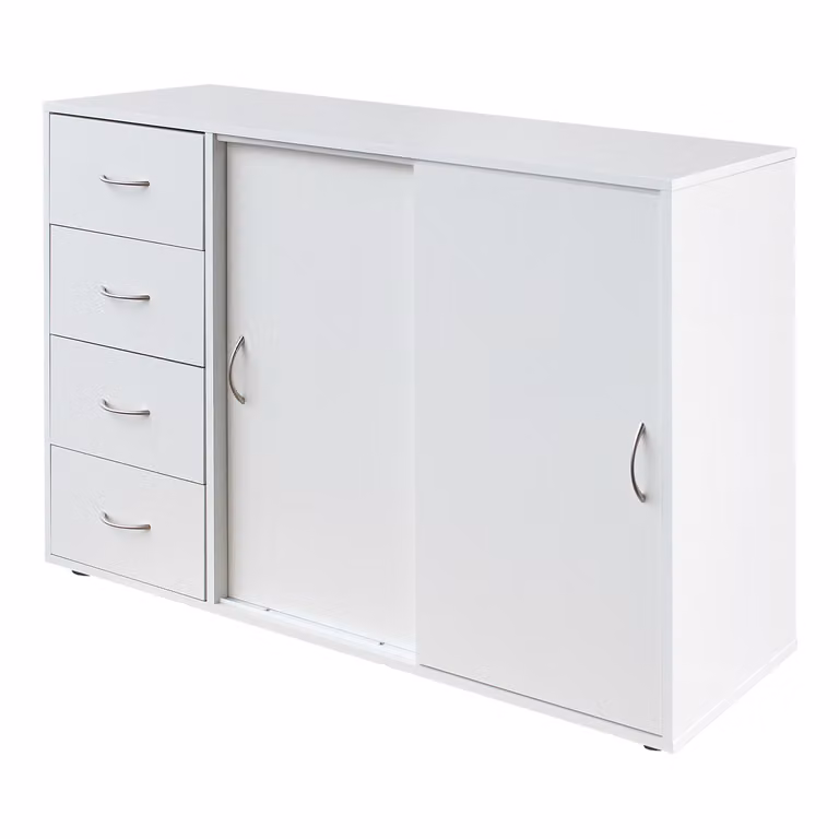 Komoda z 4 szufladami i 2 drzwiami 1503, biała
