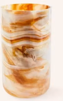 Wazon Polspotten Marbled Glass Large w kolorze beżowym z pomarańczowymi akcentami ze szkła