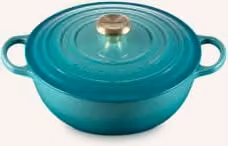Brytfanna Le Creuset Signature wykonana z emaliowanego żeliwa, kolor niebieski, średnica 26 cm