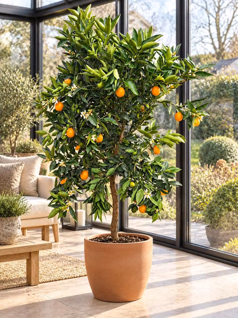 Citrus Kucle, ok. 150 cm – Kumkwat-Klementynka, drzewo cytrusowe pochodzące z regionu śródziemnomorskiego, roślina doniczkowa idealna na taras, balkon i zimowy ogród