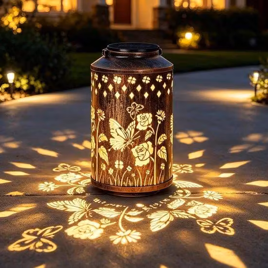 Lampiony zewnętrzne - Wodoodporne lampy wiszące "Libellula" do ogrodu, tarasu, patio i balkonu - Unikalny design, automatyczny czujnik zmierzchu, dostępne w różnych kolorach