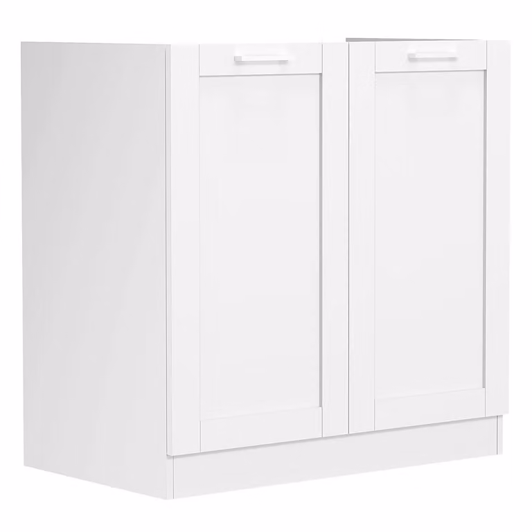 Szafka do prania | Wymiary ok. H. 82 x W. 80 x. T. 46 cm | Szafka dolna z dwoma drzwiami obrotowymi w stylu wiejskim | Meble kuchenne – Colura