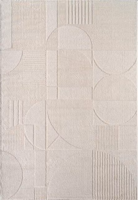 Nowoczesny dywan Sumo o wzorze geometrycznym, kolor beżowy, W x S: 120 x 170 cm
