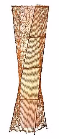 Lampa stojąca bambusowa skov boho azjatycka na salon 115 cm