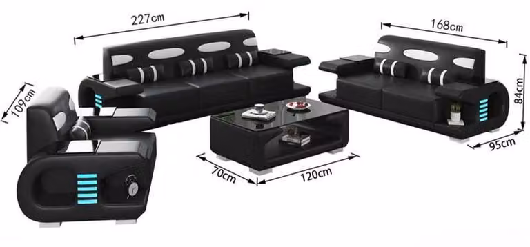 Czarno-biały fotel, nowoczesny, z poduszkami, do salonu, styl lounge, designerskie meble, oświetlenie LED
